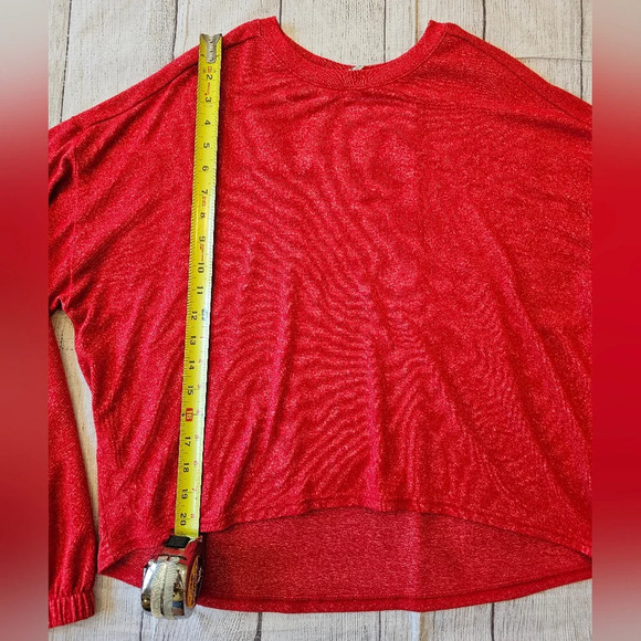 Z by Zella Women's •Size Large• Red Lounge Athleisure Drop Shoulder Space Dye - Picture 8 of 9
